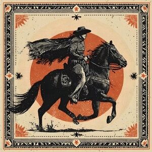 Western Cowboy Cowgirl Square Scarf | Vintage Style Bandana